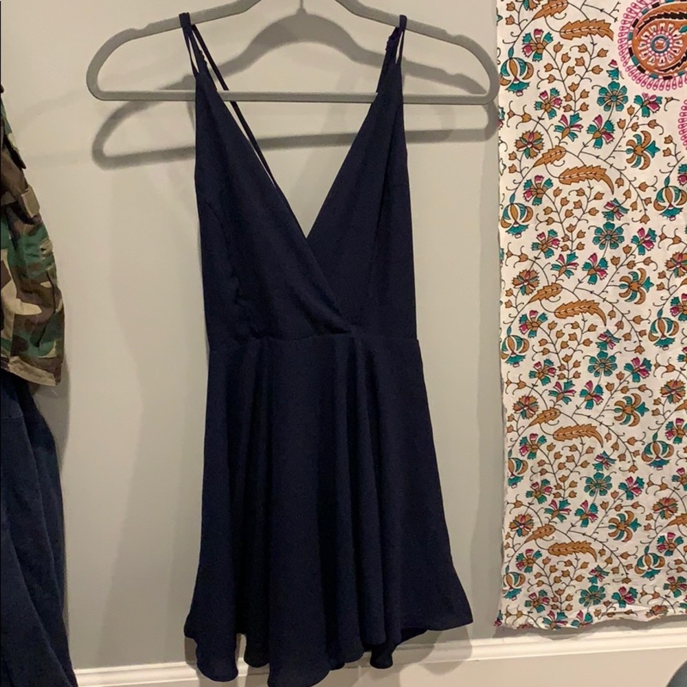 A navy dress